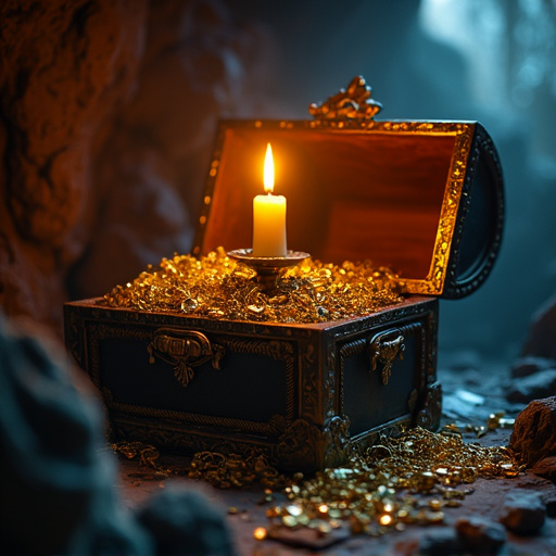 Enchanted Treasure Awaits in Candlelit Shadows