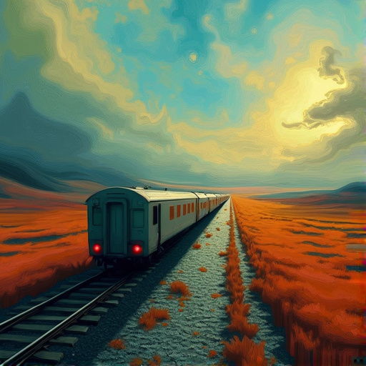 A Train Disappears into the Horizon, Leaving Hope in its Wake