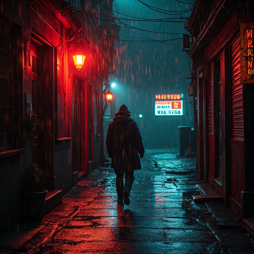 Lost in the Shadows: A Nighttime Stroll Through a Mysterious Alley