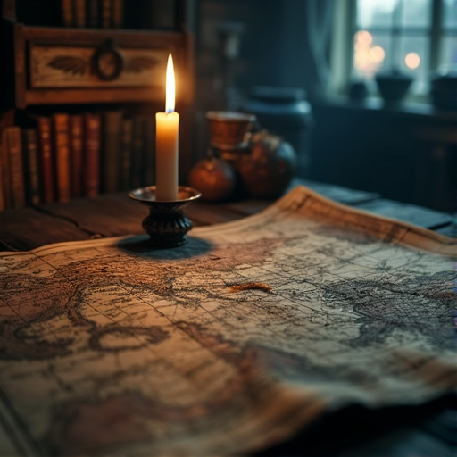 Candlelight Secrets: A Map Unveiled in Cozy Mystery