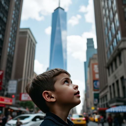 A City of Dreams: A Boy’s Hopeful Gaze