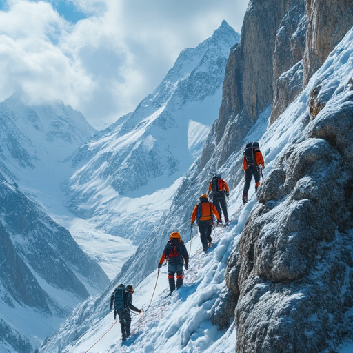 Conquering the Summit: Climbers Brave the Snowy Peaks