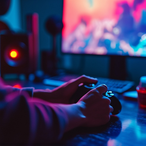 In the Glow of the Screen: A Gamer’s Focus