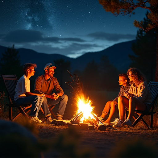 Campfire Serenity: A Night Under the Stars