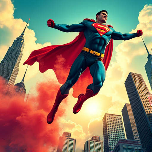 Superman Soars Above the City in Epic Display of Power