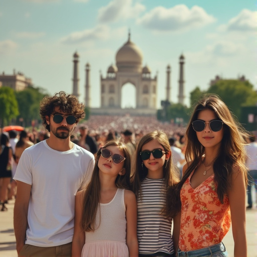 Joyful Moments at the Taj Mahal