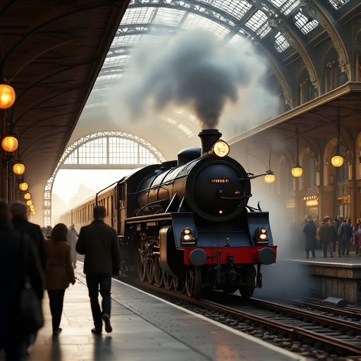 Nostalgic Steam Train Departure