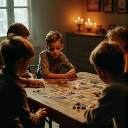 Cozy Candlelight and Board Game Fun