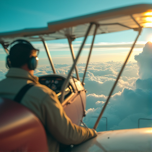 Sunset Flight: A Pilot’s Tranquil Adventure Above the Clouds