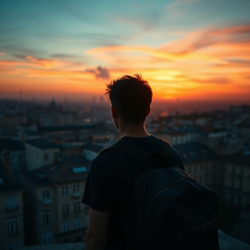 Silhouetted Against the Sunset, a Moment of Contemplation