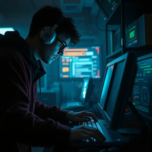 Lost in the Code: A Hacker’s Focus in the Shadows