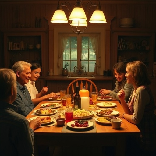 Warmth and Connection: A Family Gathering Under Candlelight