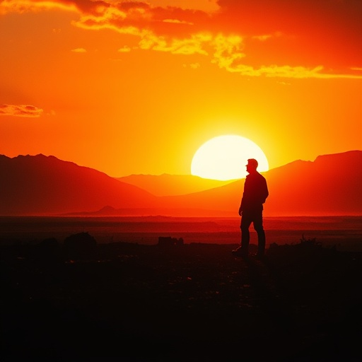 Silhouetted Against the Sunset: A Moment of Serenity