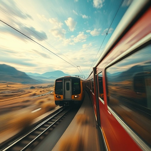 Blur of Adventure: A Train Ride Through Majestic Mountains