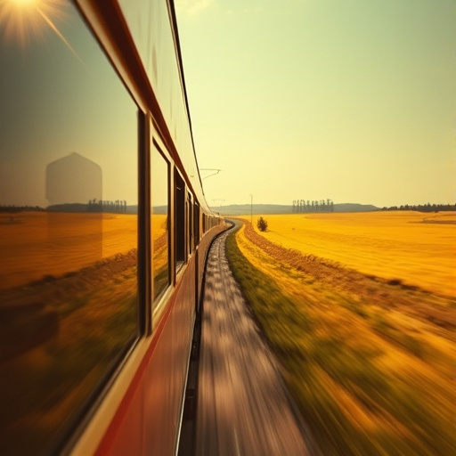 Golden Hour on the Rails: A Moment of Tranquility