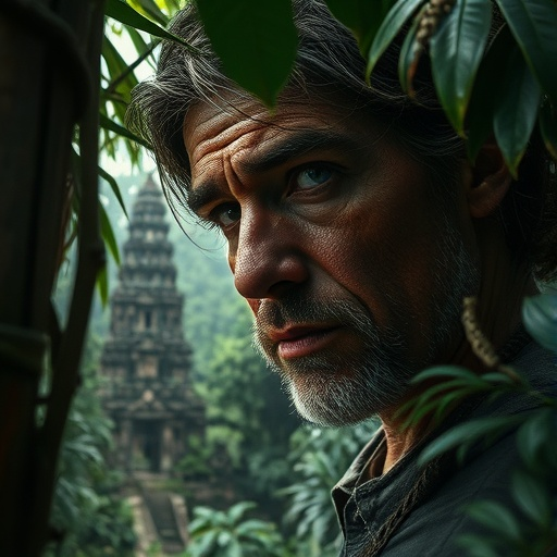 Lost in the Jungle: A Man’s Intense Gaze