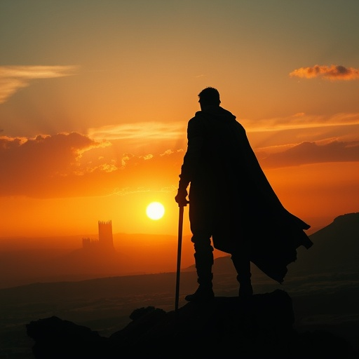 Silhouetted Against the Sunset: A Knight’s Contemplation