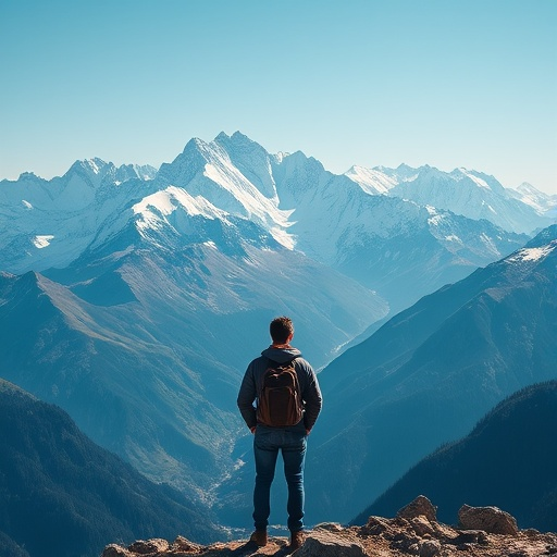 A Moment of Tranquility Amidst Majestic Peaks