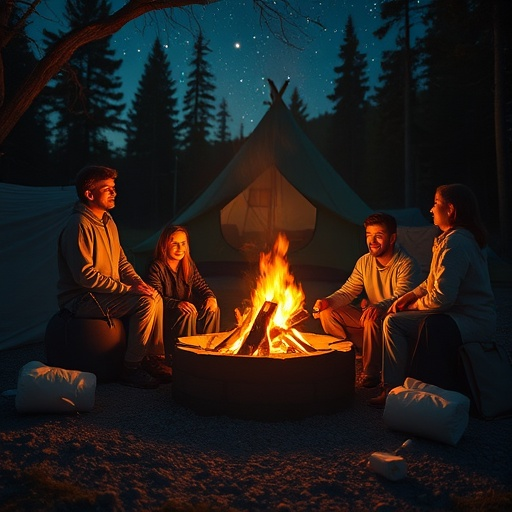 Campfire Tales Under a Starry Sky