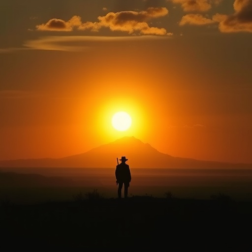 Silhouetted Against the Sunset: A Moment of Solitude