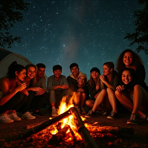 Campfire Tales Under a Starry Sky