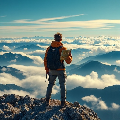 A Lone Hiker Conquers the Clouds