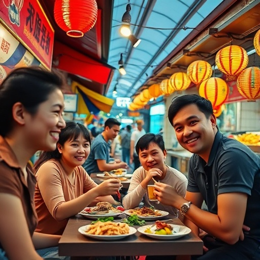 Friends, Food, and Festive Lights: A Night of Joy at the Food Stall