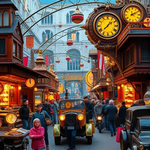 A Vibrant Street Market in a European City