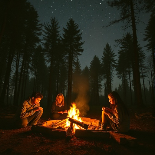 Campfire Tales Under a Starry Sky