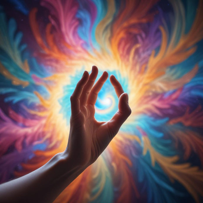 A Hand Reaches for the Cosmic Tapestry