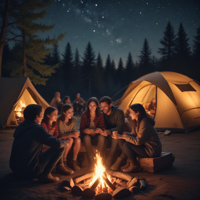 Campfire Tales Under a Starry Sky