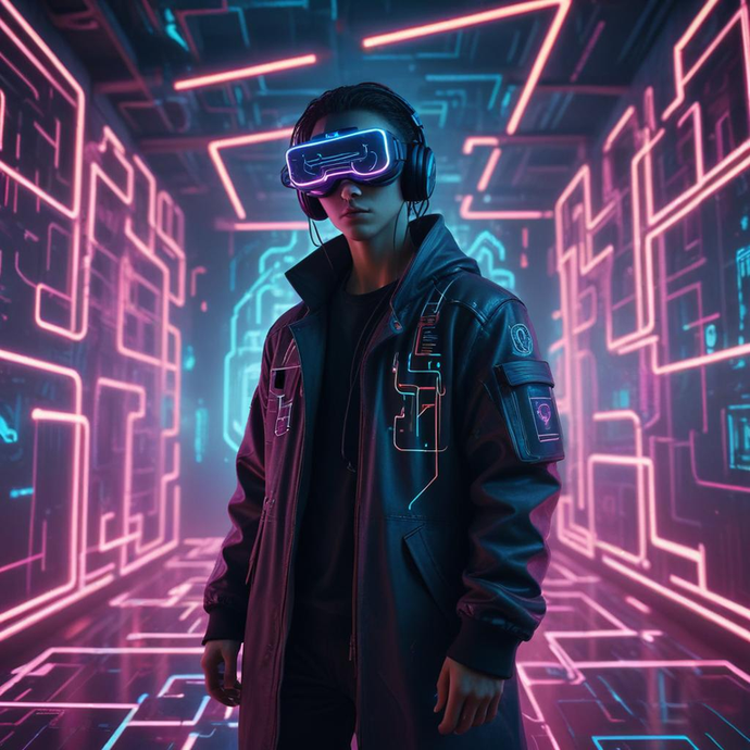 Neon Noir: A Cyberpunk Silhouette in the City’s Pulse