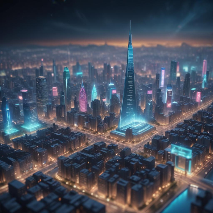 Neon Dreams: A Futuristic Cityscape Glows with Power and Ambition