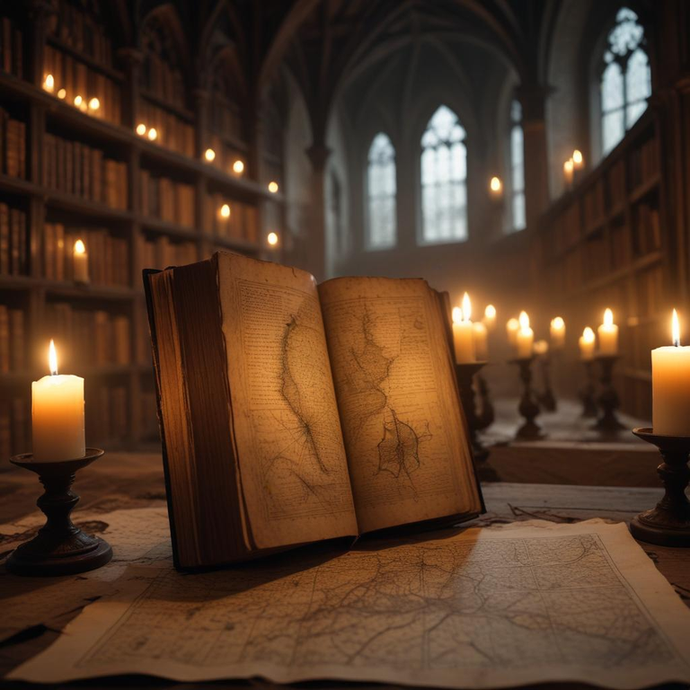 Unveiling Secrets: A Map Unfolds in Candlelight