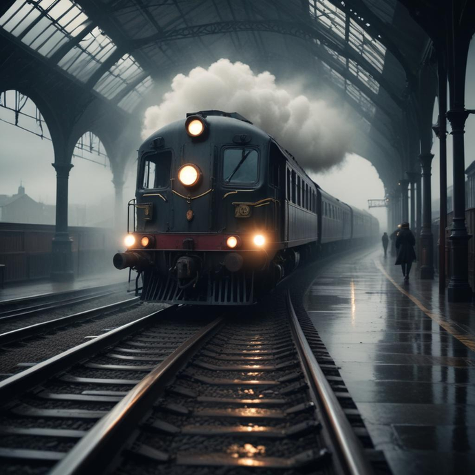 Lost in the Fog: A Steam Train’s Arrival