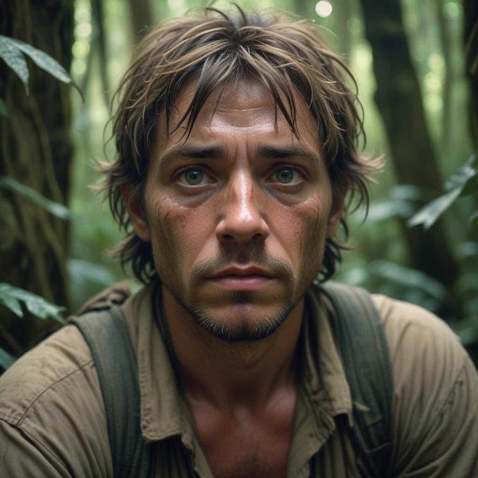 Lost in the Jungle: A Man’s Contemplative Gaze