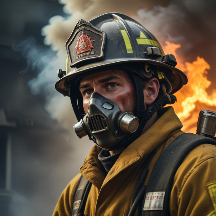 Firefighter Faces the Flames with Unwavering Determination