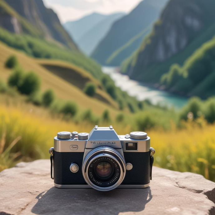 Capturing Tranquility: A Vintage Camera Awaits the Perfect Shot