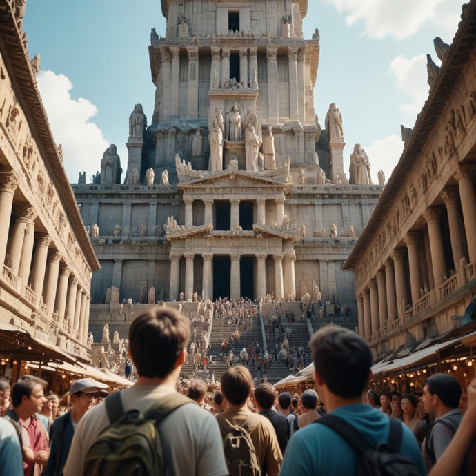 Awe-Inspiring Temple Beckons a Crowd of Worshippers