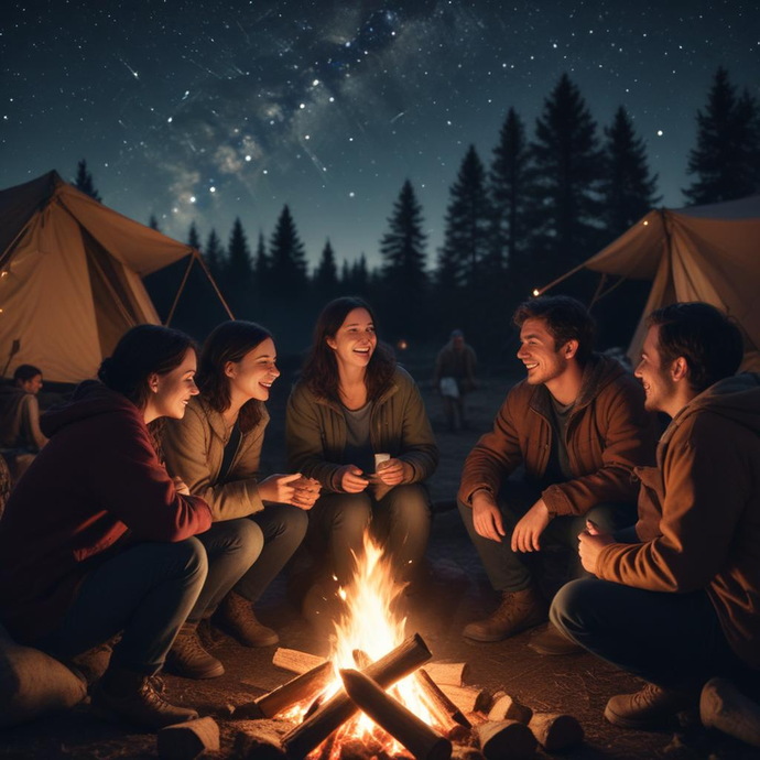 Campfire Tales Under a Starry Sky