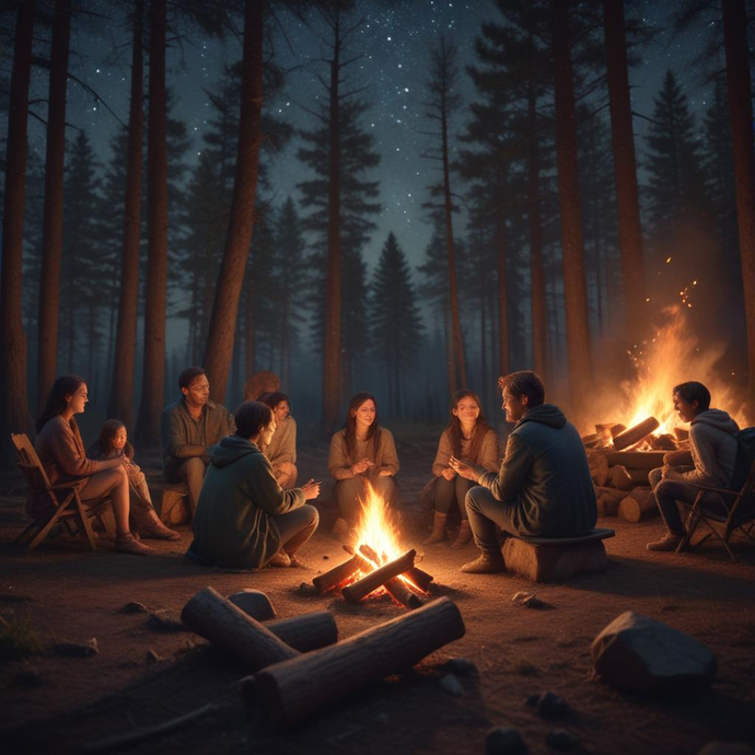 Campfire Glow: A Night of Cozy Camaraderie