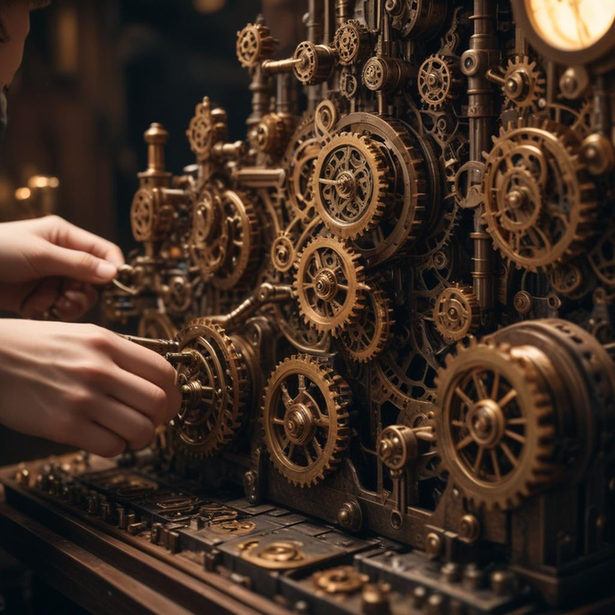 Steampunk Symphony: A Close-Up Look at Intricate Machinery