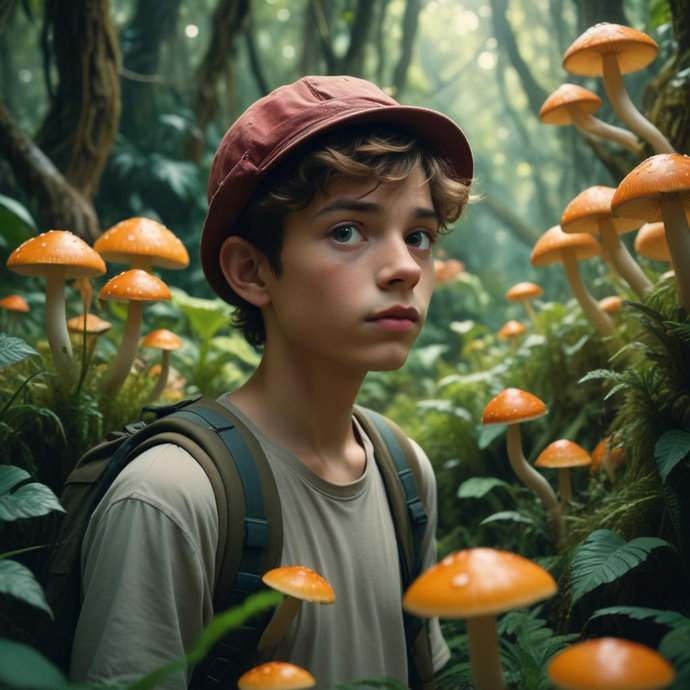 Lost in a World of Orange: A Boy’s Mysterious Forest Adventure