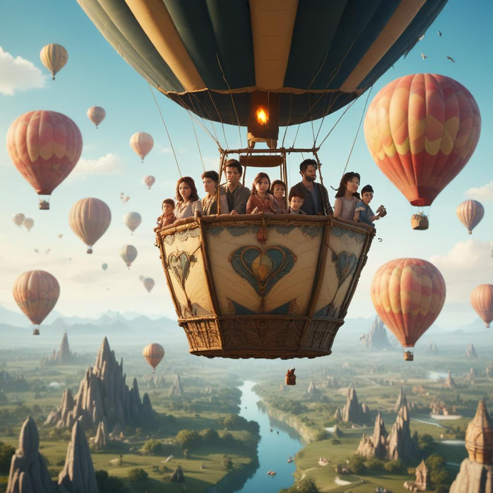 Soaring High: A Family’s Whimsical Hot Air Balloon Adventure