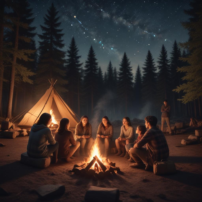 Campfire Nights Under a Starry Sky