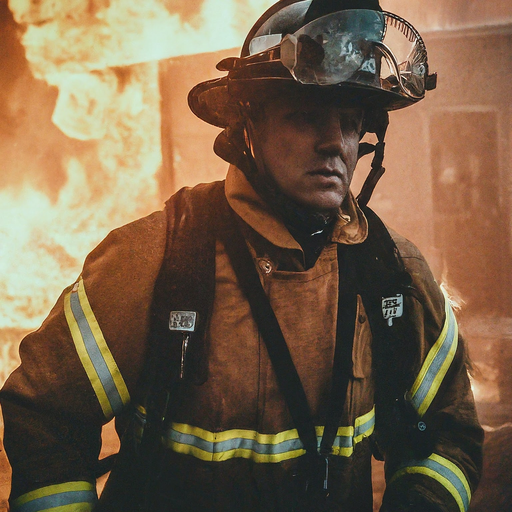 Firefighter Faces the Flames with Unwavering Determination