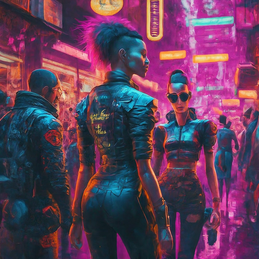 Neon Nights: A Cyberpunk City Awakens