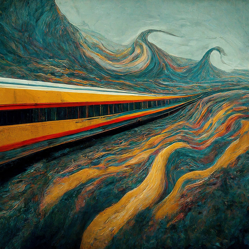 Dreamlike Journey Through Abstract Mountains