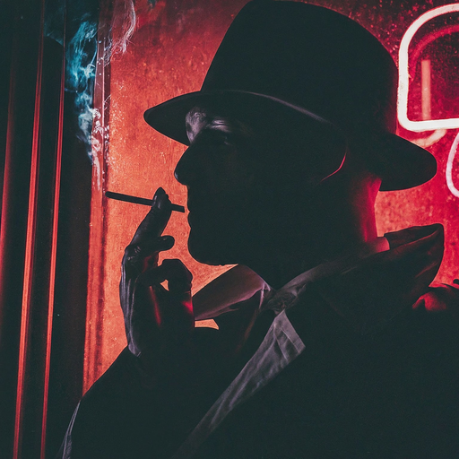 Shadows and Secrets: A Noir Scene Unfolds