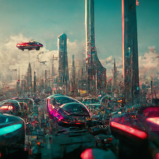 Dreamy Futuristic Cityscape